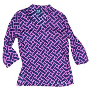 Escapada Pink & Navy Blue Tunic Top